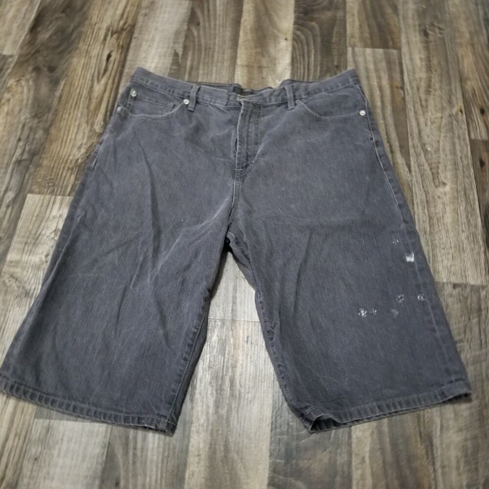 Sean John Shorts 38 black Y2K Mens Vintage denim baggy skater grunge hip-hop